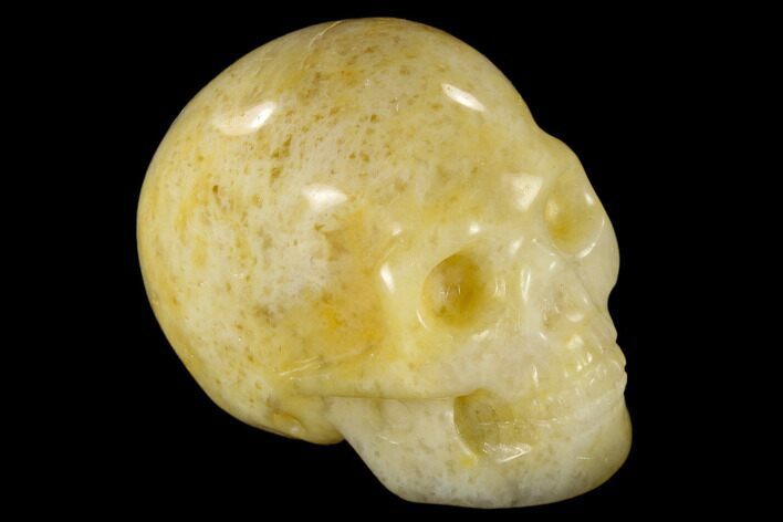 Realistic, Polished Yellow Aventurine Skull #116812